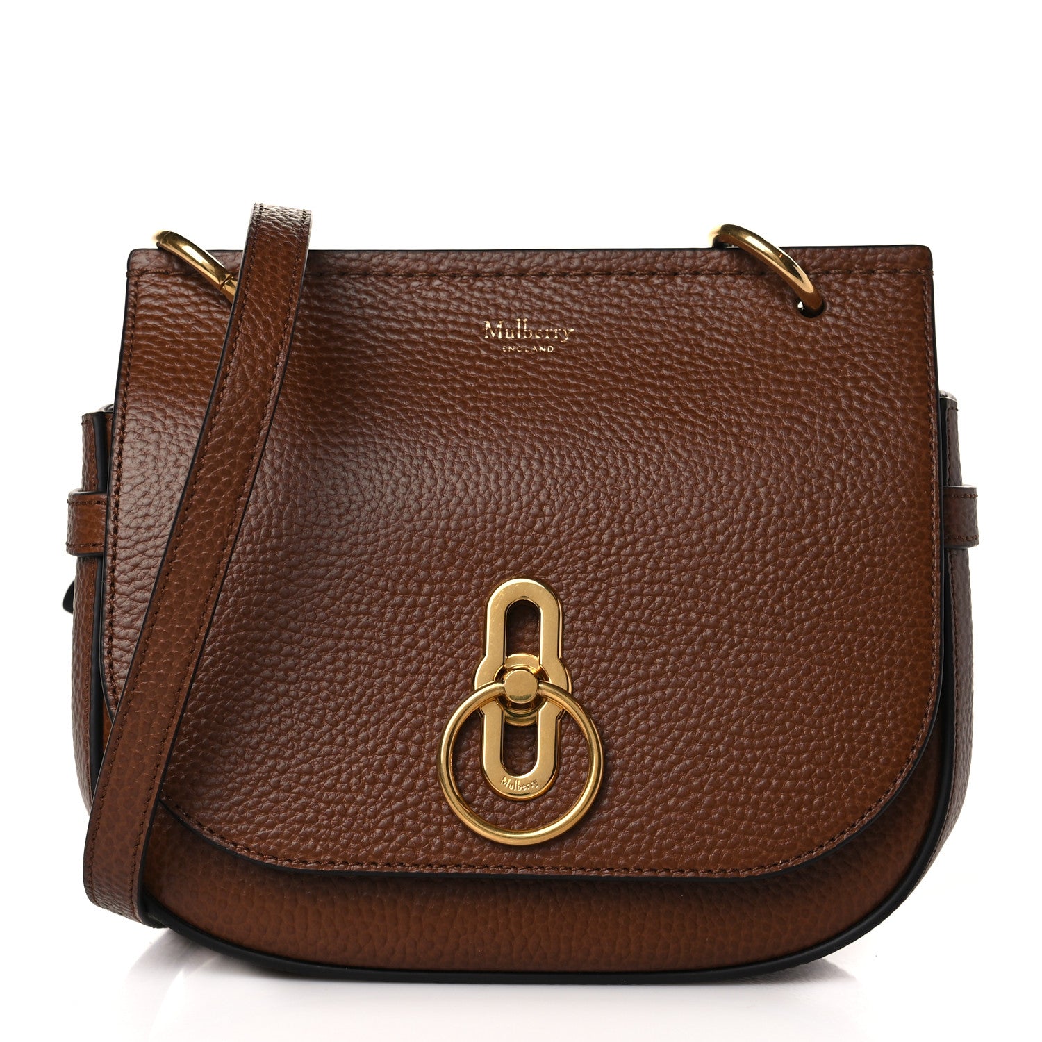 Mulberry Small Classic Grain Calfskin Small Amberley Satchel Oak 1 of 8