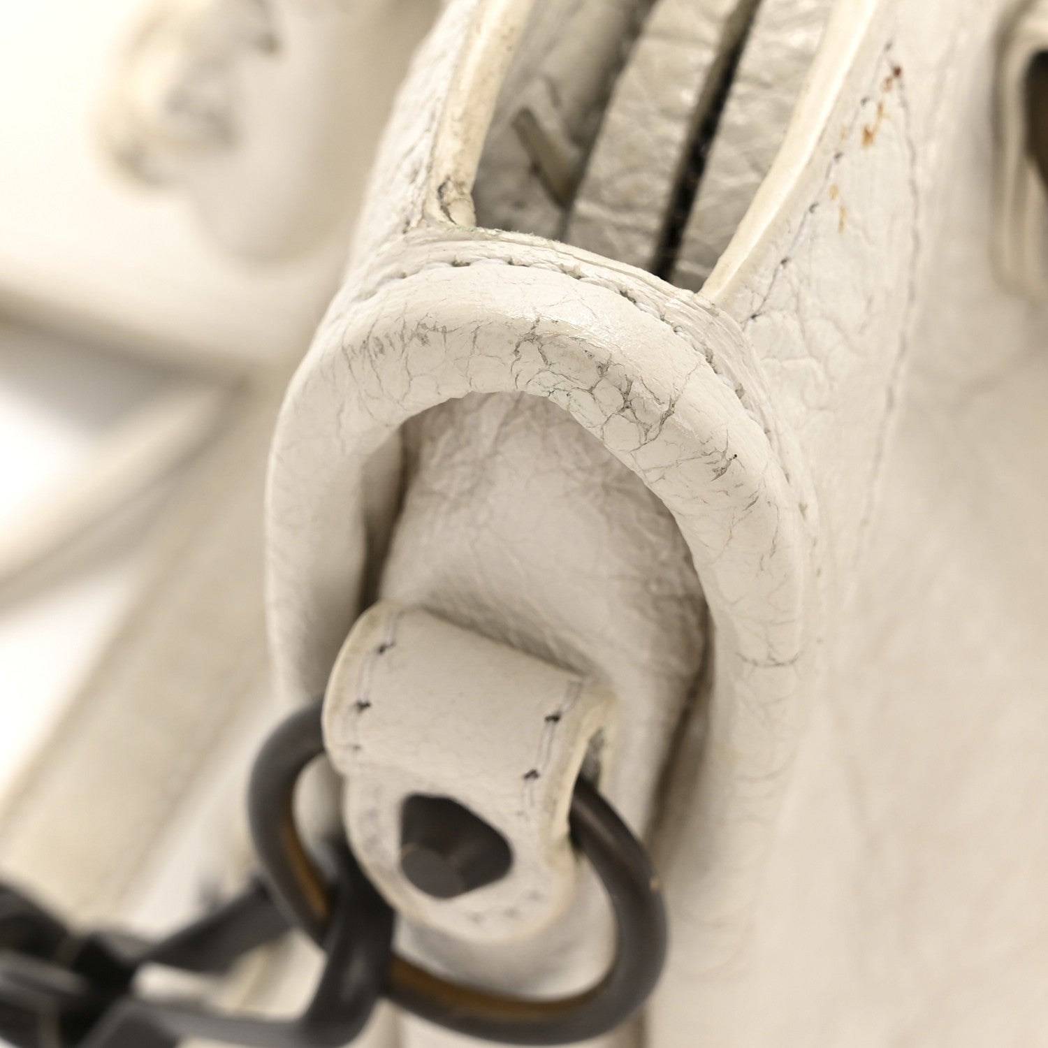 Balenciaga Agneau Classic Hardware Nano City White 13 of 14