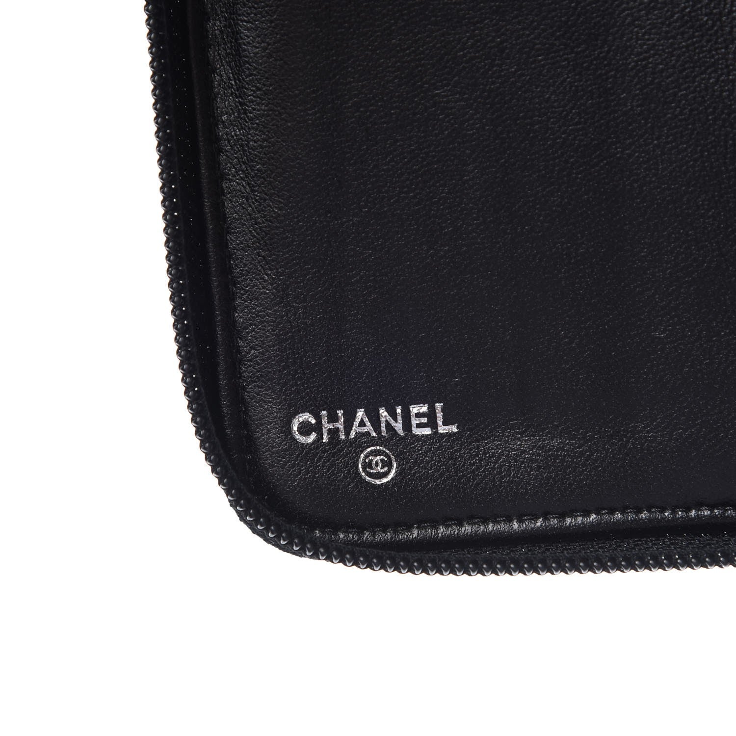 Chanel Patent Calfskin Lucky Symbols Zip Around Wallet Black 6 of 10