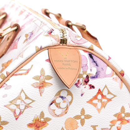Louis Vuitton Watercolor Aquarelle Speedy 35 White 6 of 13