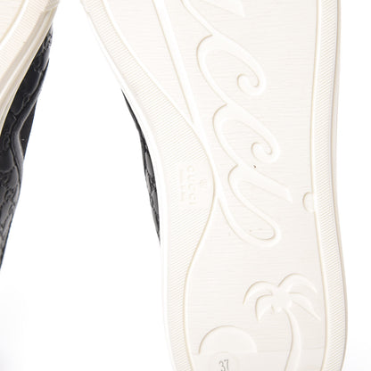 Gucci Microguccissima Womens Slip On Sneakers 37 Black 6 of 9