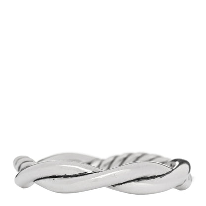 David Yurman Sterling Silver 14K Yellow Gold Petite Infinity Band Ring 52 6 3 of 4