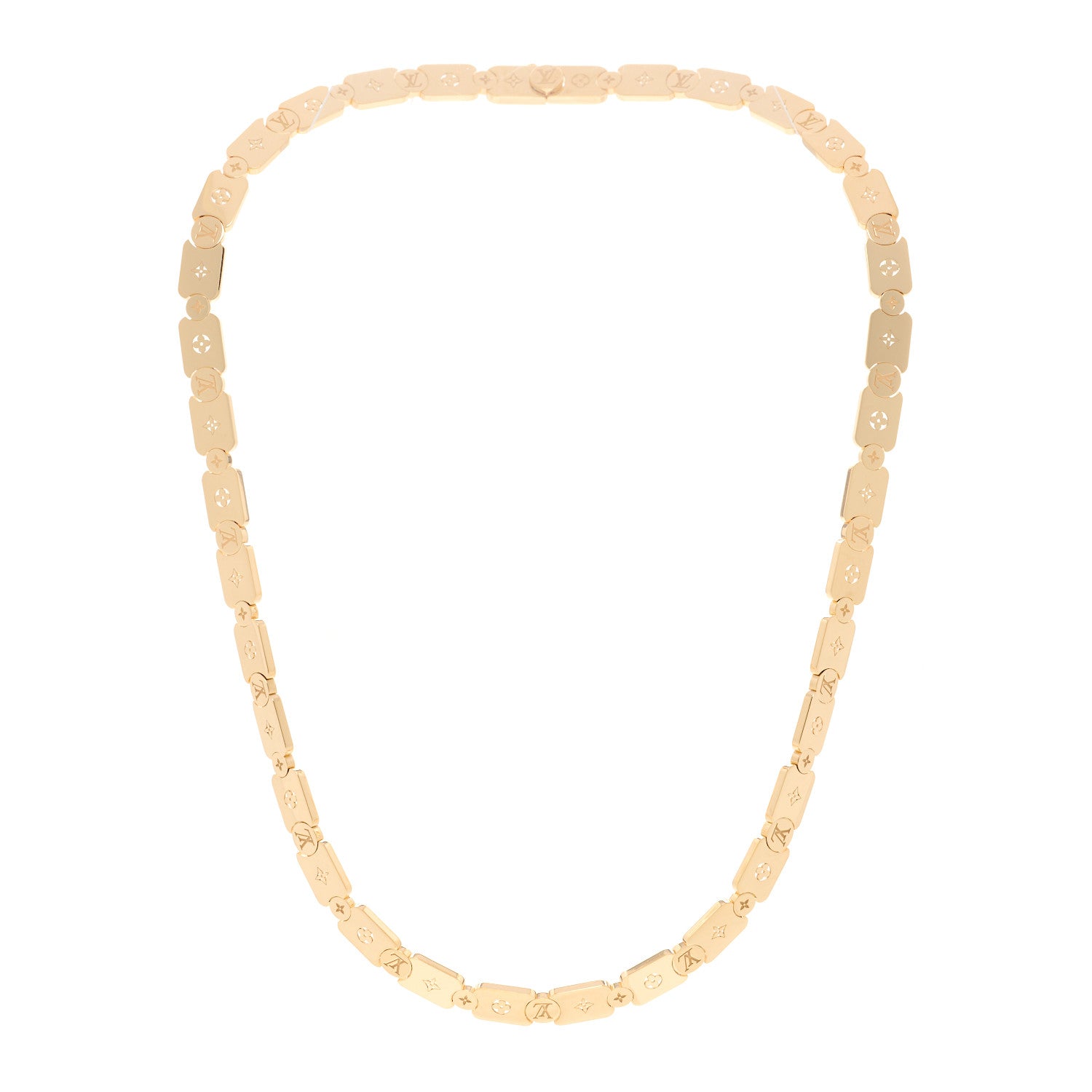 Louis Vuitton 18K Yellow Gold Les Gastons Vuitton Gourmette Necklace 3 of 5