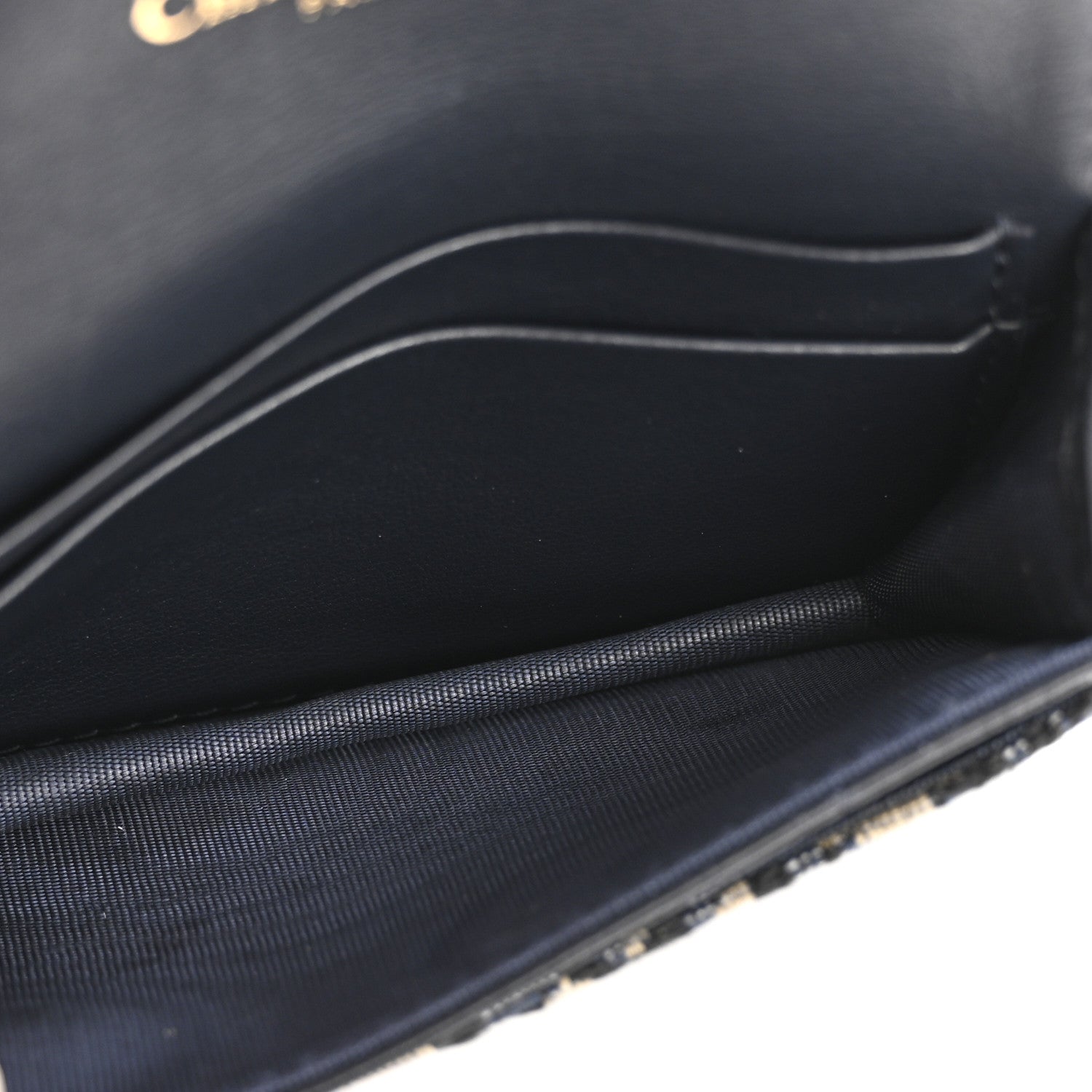 Christian Dior Oblique Saddle Card Holder Blue 5 of 10