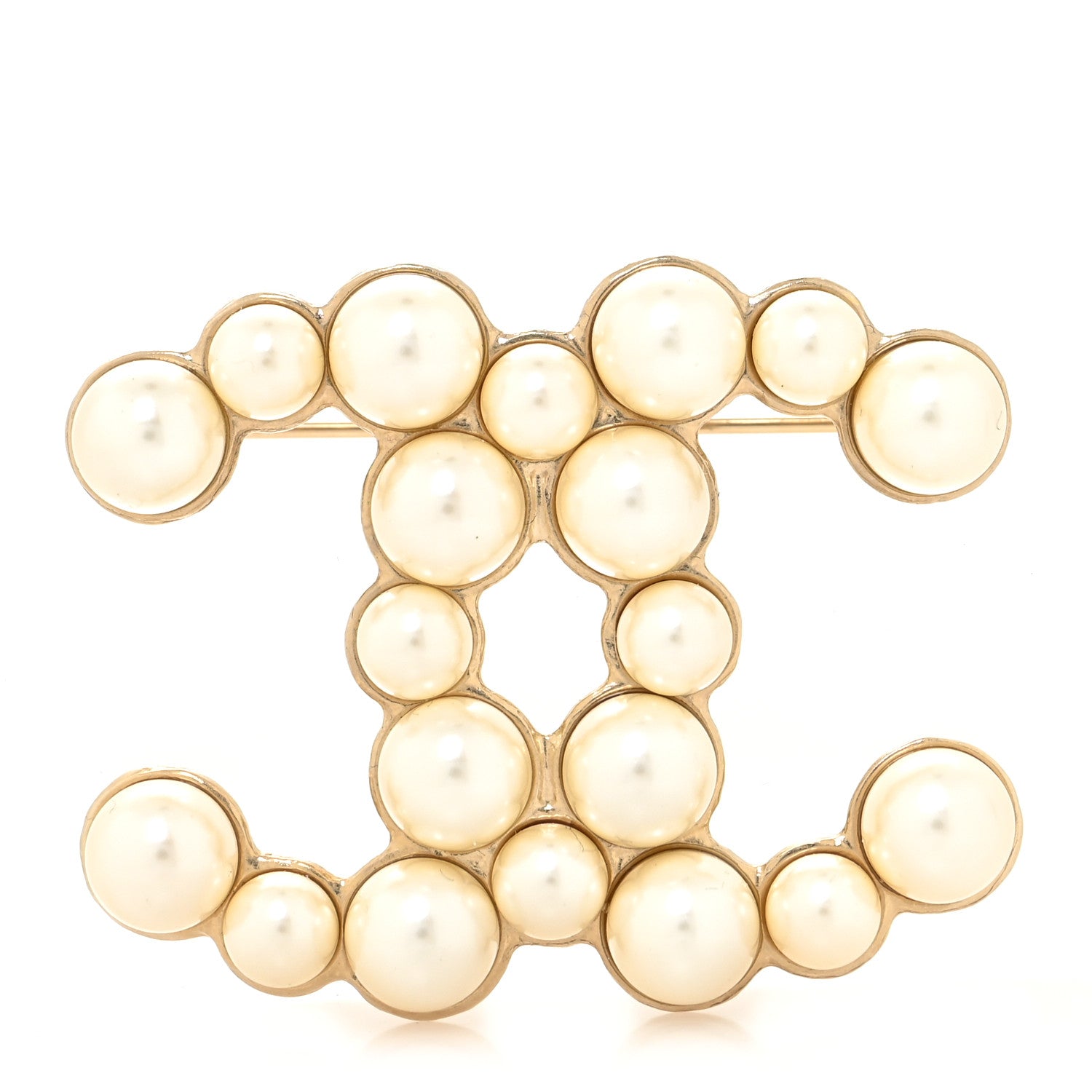Chanel Pearl CC Brooch Gold 1 of 3