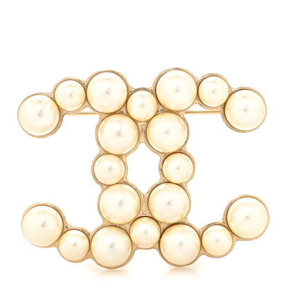 Chanel Pearl CC Brooch Gold 1 of 3