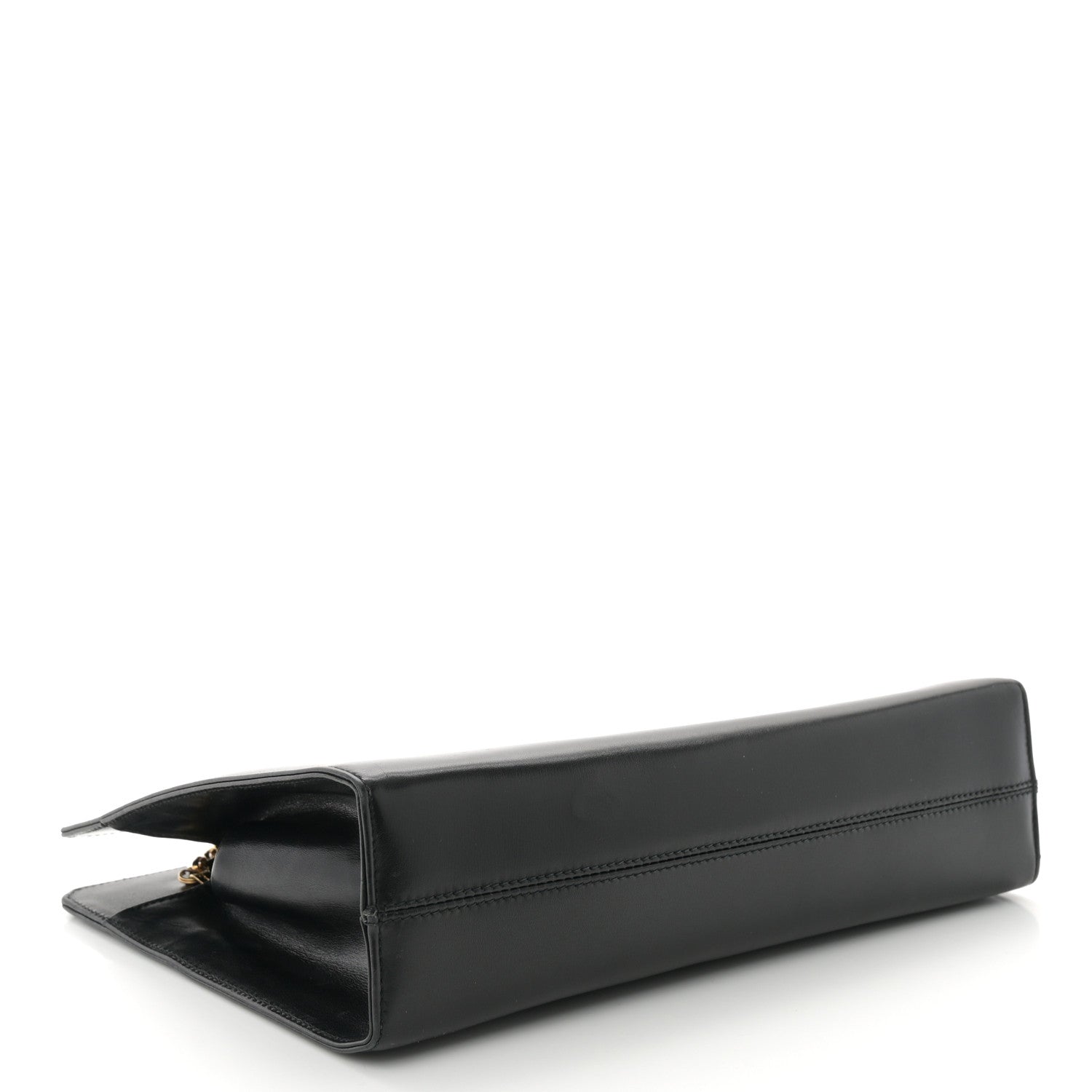 Salvatore Ferragamo Brushed Calfskin Gancini Trifolio Chain Bag Black 4 of 10