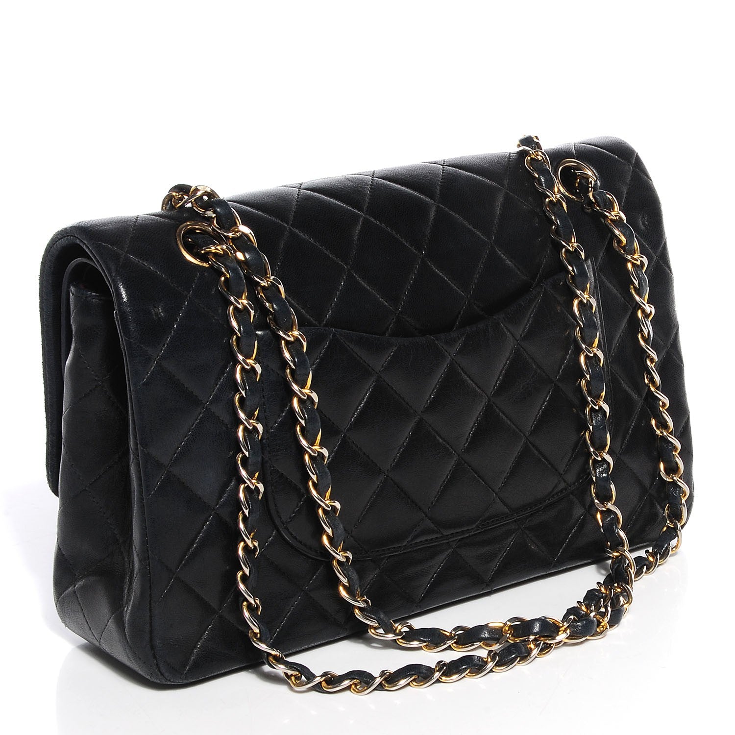 Chanel Lambskin Quilted Medium Double Flap Black 3 of 9