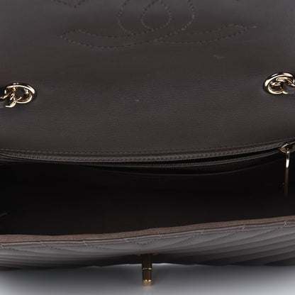 Chanel Calfskin Chevron Quilted Small Statement Flap Khaki 4 of 20