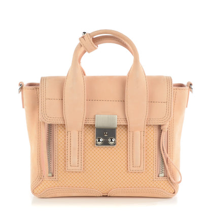 3.1 Phillip Lim 3.1 Perforated Calfskin Suede Mini Pashli Satchel Beige 1 of 11