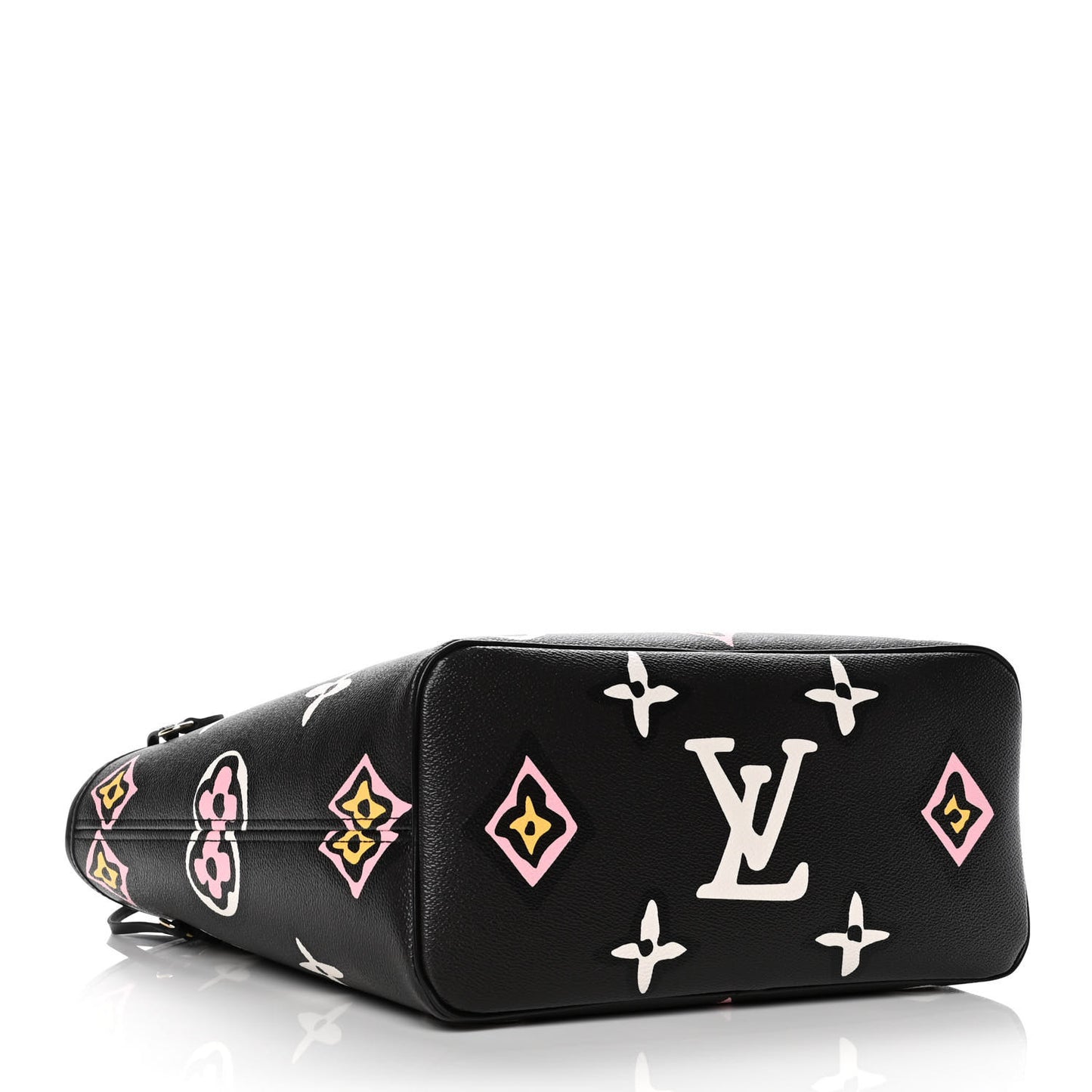 Monogram Giant Wild At Heart Neverfull MM Black
