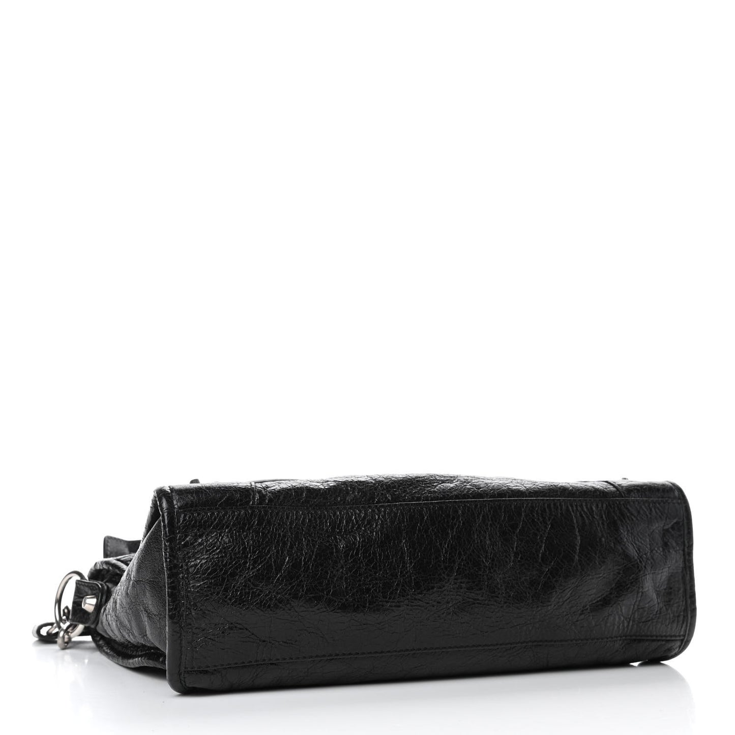 Chevre Silver Metallic Edge Hardware S City Black