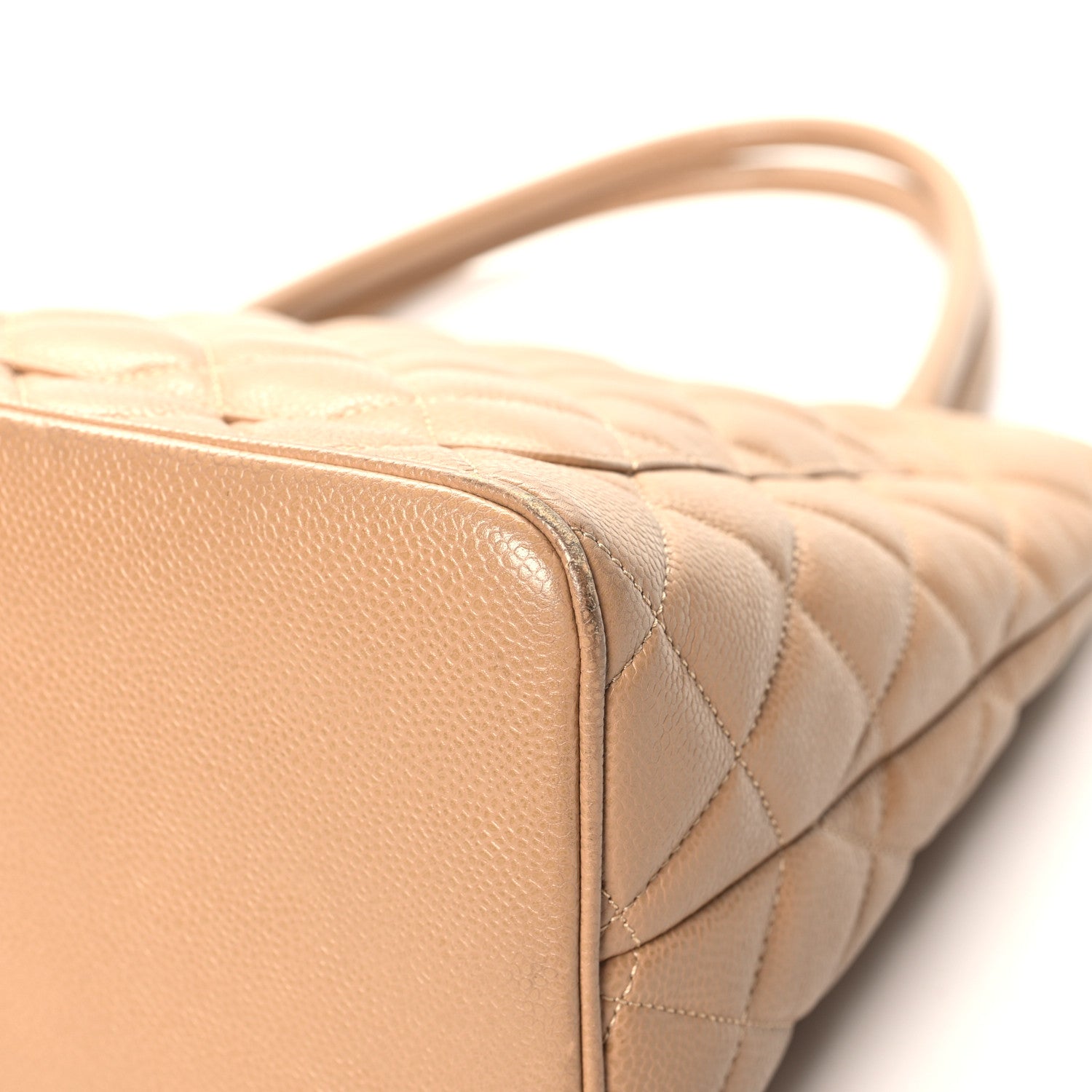 Chanel Caviar Quilted Medallion Tote Beige 12 of 13