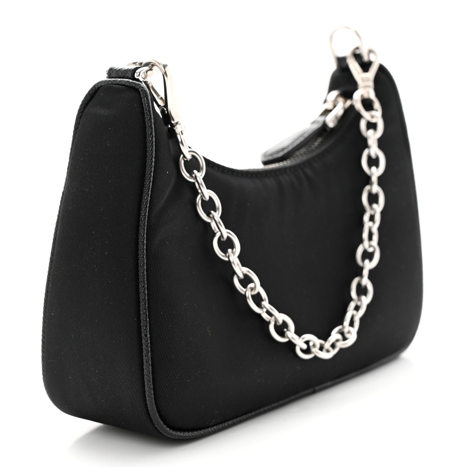 Prada Tessuto Nylon Mini Re-Edition 2000 Shoulder Bag Black 3 of 11