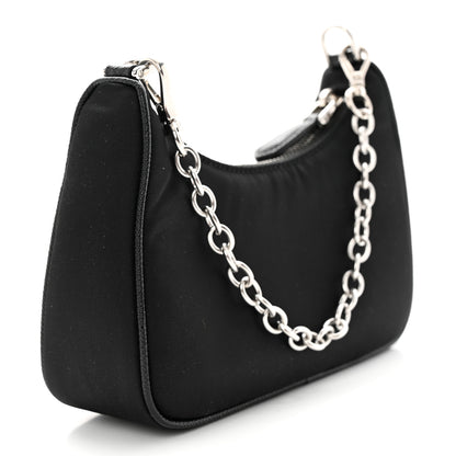 Prada Tessuto Nylon Mini Re-Edition 2000 Shoulder Bag Black 3 of 11