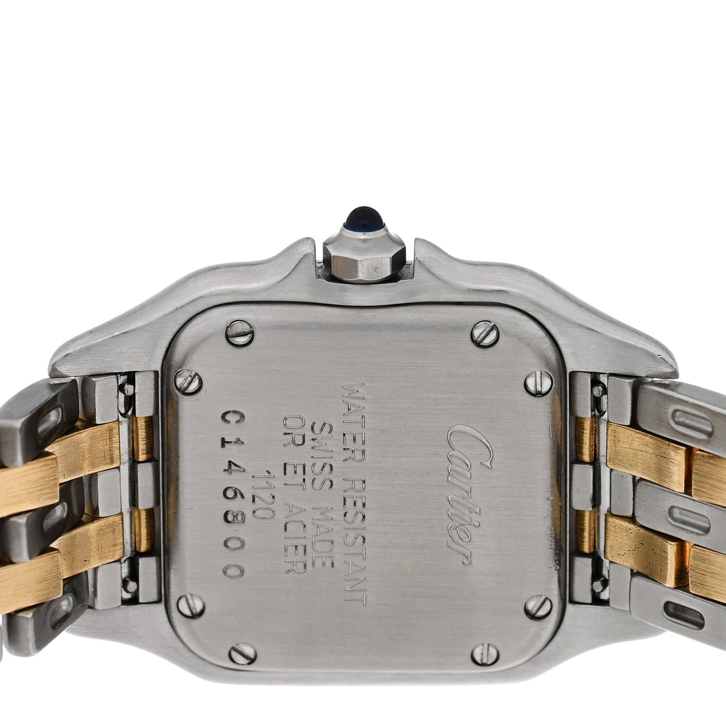 Stainless Steel 18K Yellow Gold 22mm Panthere Quartz Watch
