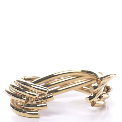 Saint Laurent Brass Construction Cuff Bracelet M Gold 3 of 4