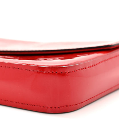 Louis Vuitton Vernis Felicie Pochette Chain Wallet Cherry 10 of 14