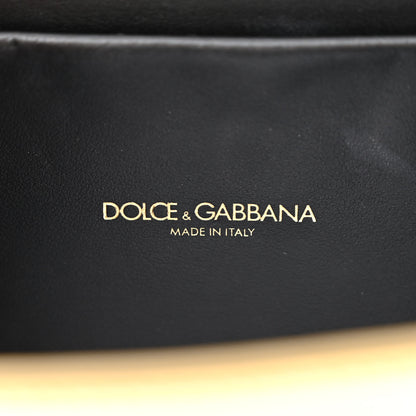 Dolce & Gabbana Metallic Calfskin Crocodile Embossed Mini Devotion Envelope Bag Gold 6 of 10