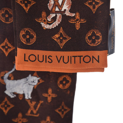 Louis Vuitton Silk Catogram Classic Bandeau Marron 3 of 5