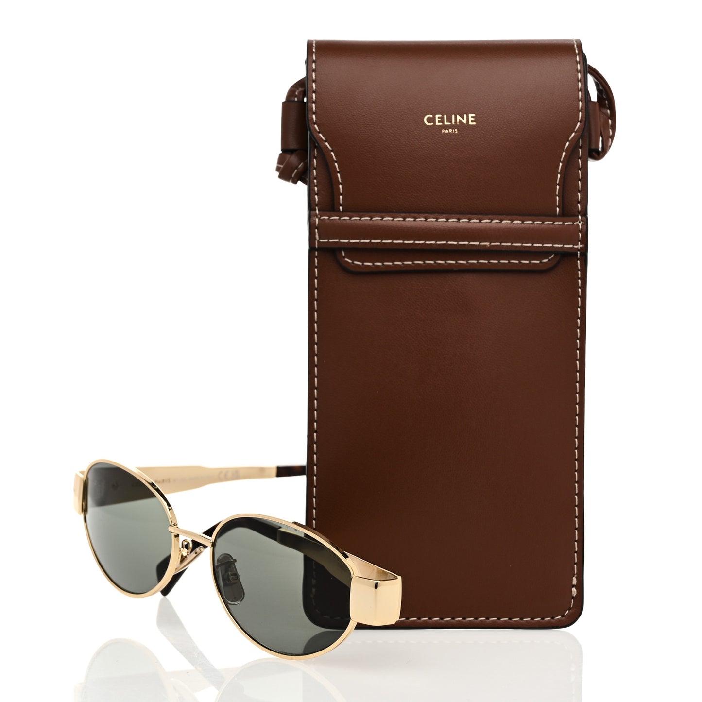 Metal Triomphe 01 Sunglasses CL40235U Gold Green