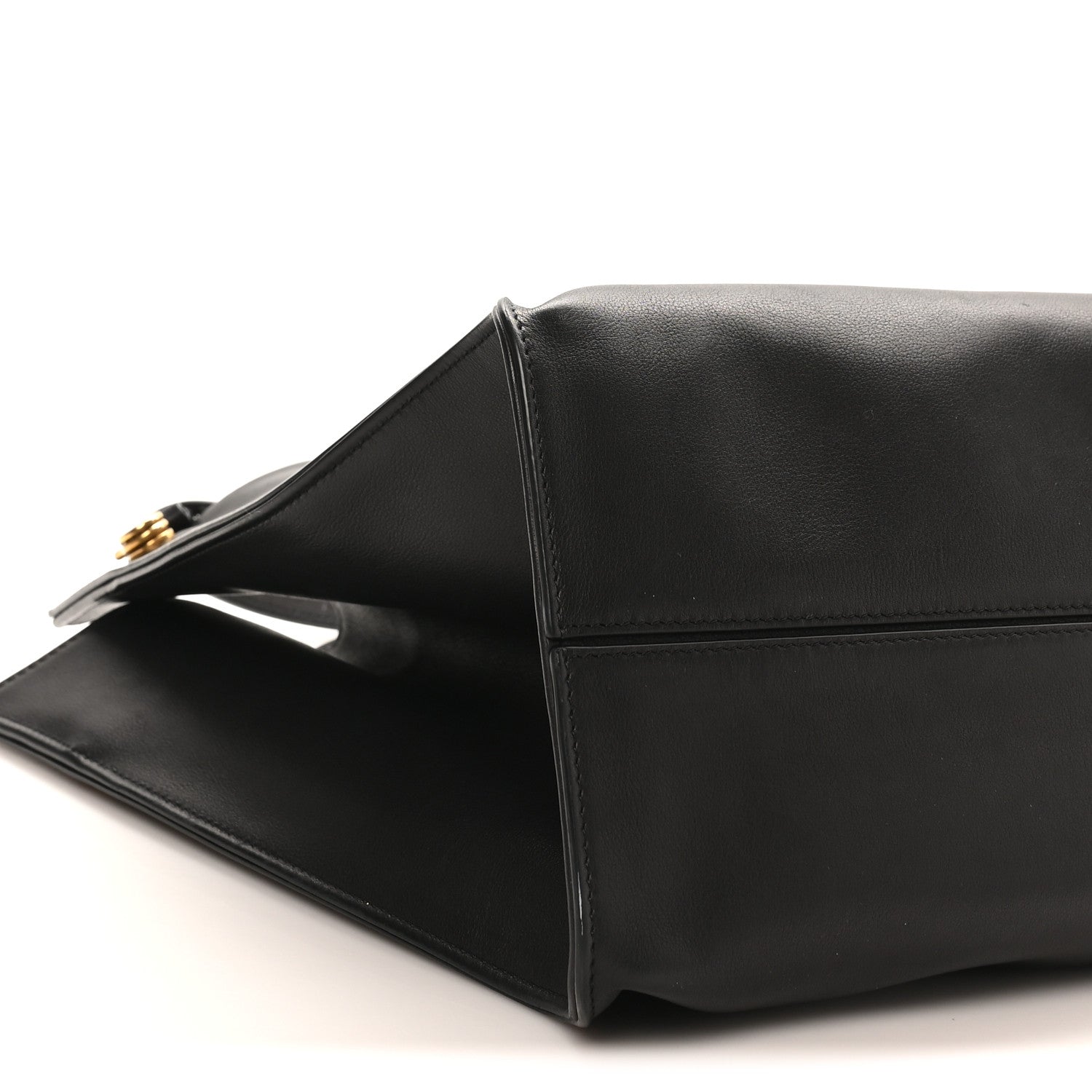 The Row Polished Saddle Calfskin Alexia Bag Black 9 of 10