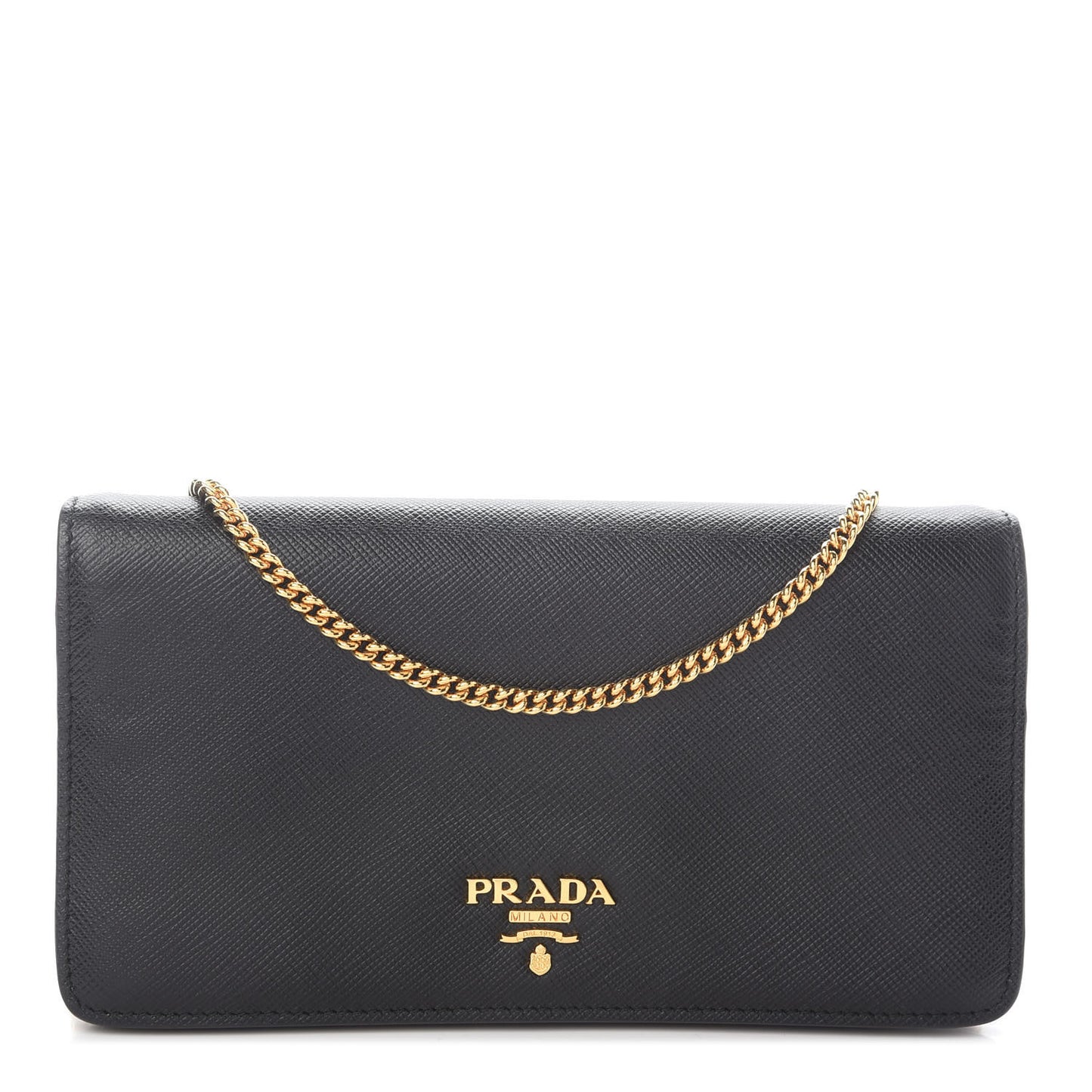 Saffiano Metal Oro Mini Bag Black