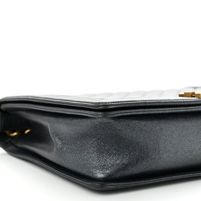 Chanel Metallic Calfskin Quilted Large Boy Flap Dark Grey 8 of 9