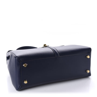 Celine Satinated Calfskin Medium 16 Top Handle Bag Midnight 4 of 11
