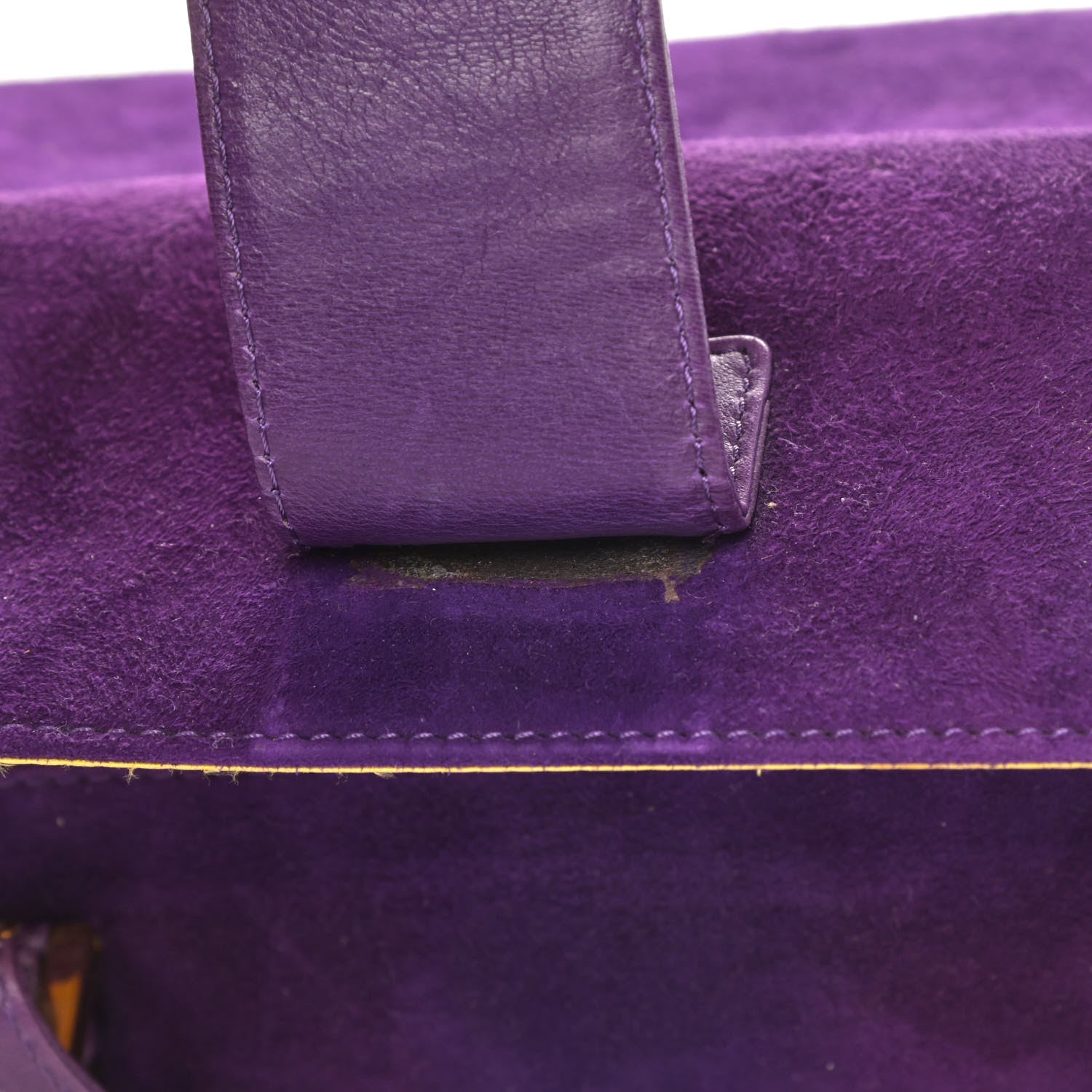 Fendi Suede Calfskin Shoulder Bag Purple 5 of 5
