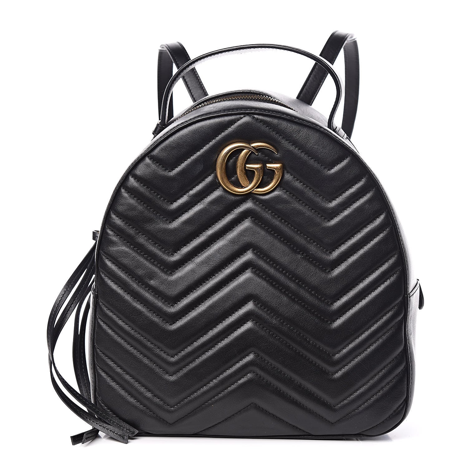 Gucci Calfskin Matelasse GG Marmont Backpack Black 1 of 12