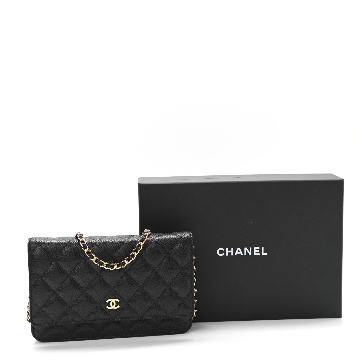 Chanel Caviar Quilted Wallet On Chain WOC Black 12 of 12