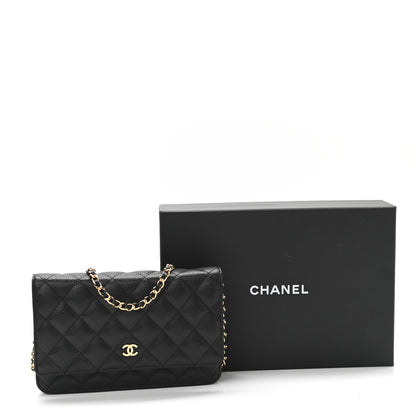 Chanel Caviar Quilted Wallet On Chain WOC Black 12 of 12