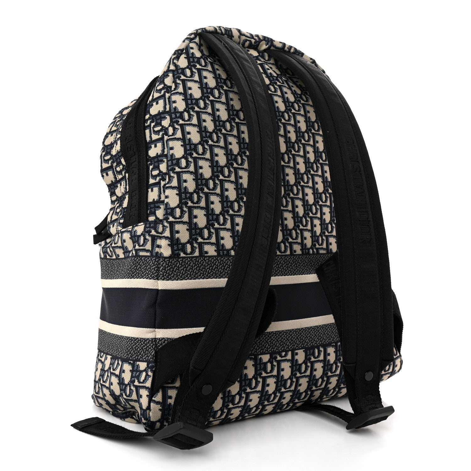 Christian Dior Oblique Diortravel Backpack Blue 3 of 9