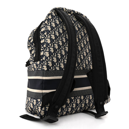 Christian Dior Oblique Diortravel Backpack Blue 3 of 9