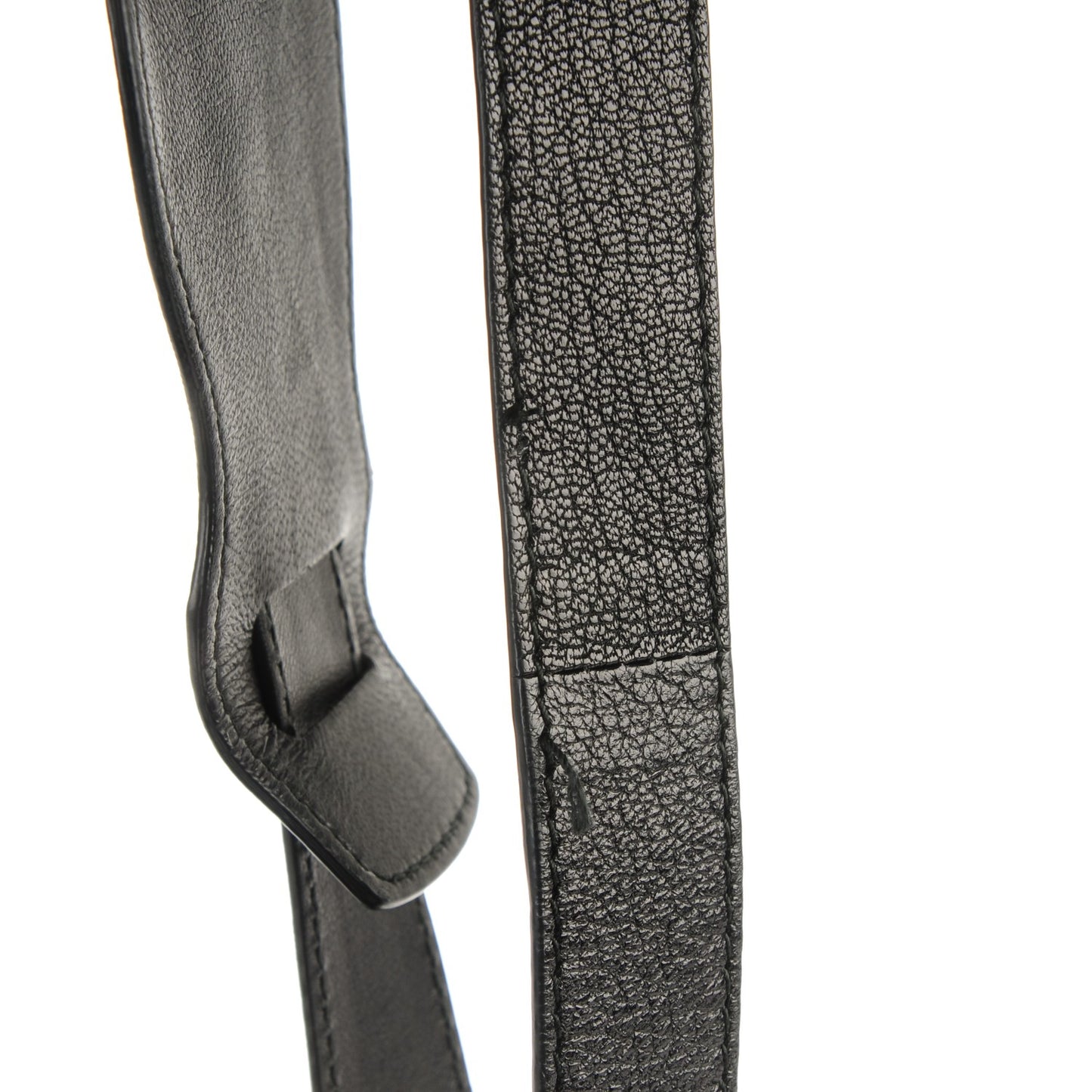 Chevre Silver Metallic Edge Hardware Velo Black