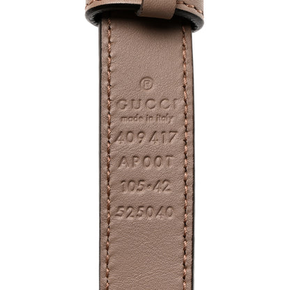 Gucci Calfskin Double G 20mm Belt 105 42 Porcelain Rose 5 of 6