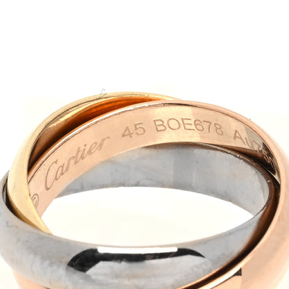 Cartier 18K Pink Yellow White Gold Classic Trinity Ring 45 3.25 4 of 5