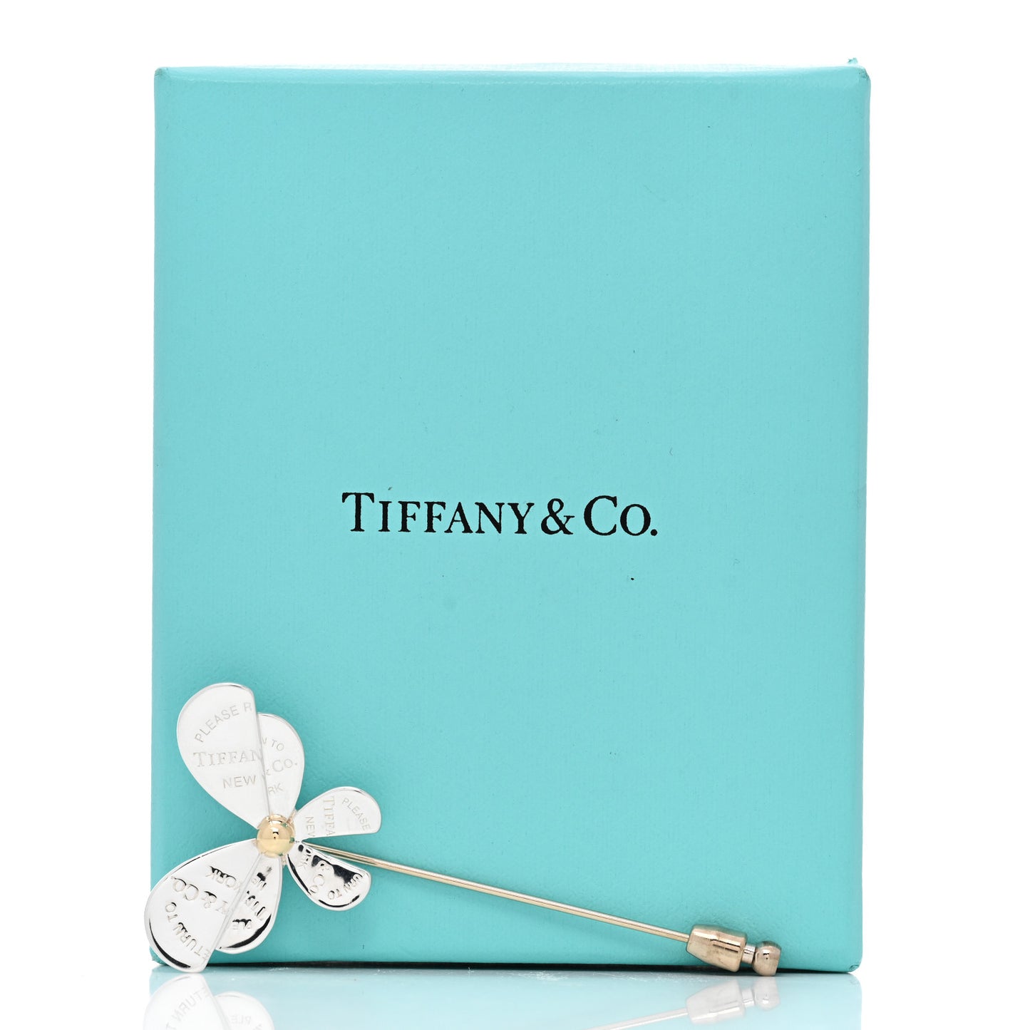 Sterling Silver 18K Yellow Gold Return to Tiffany Love Bugs Butterfly Brooch Pin
