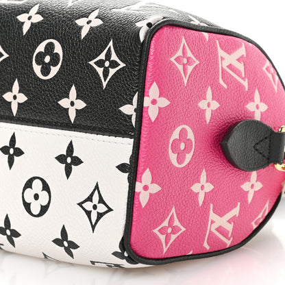 Louis Vuitton Empreinte Monogram Spring in the City Speedy Bandouliere 20 Black White Pink 9 of 9