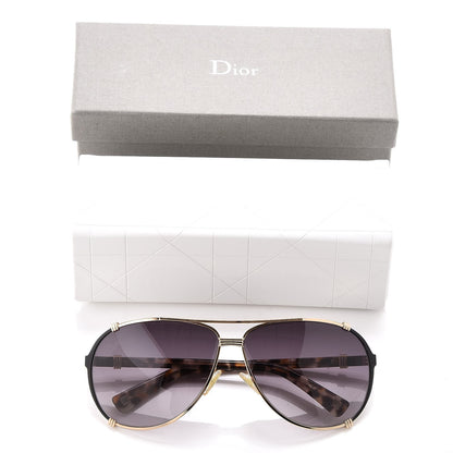 Christian Dior Chicago 2 Aviator Sunglasses Gold Grey 10 of 10