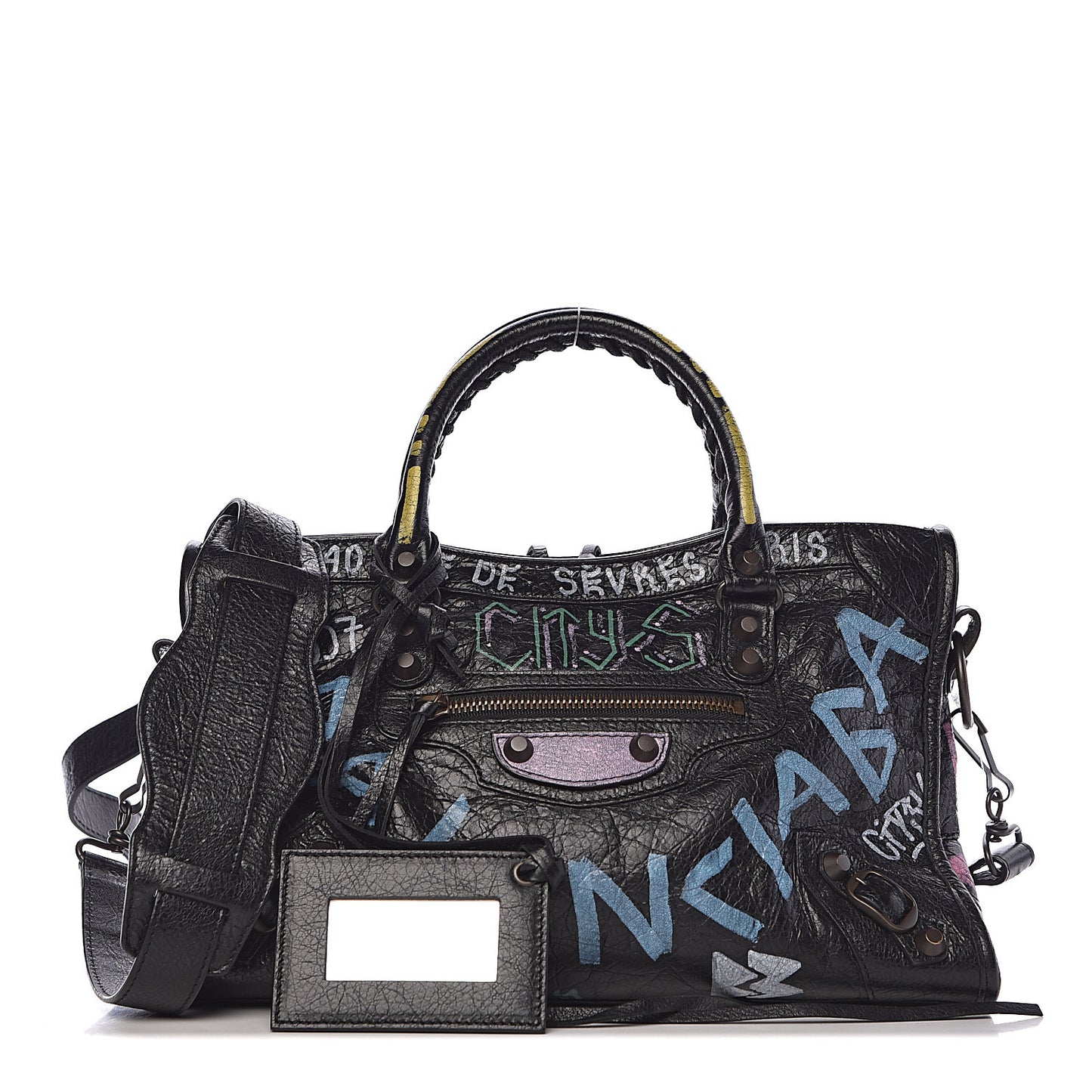 Agneau Graffiti All Over Classic Hardware S City Black Multicolor