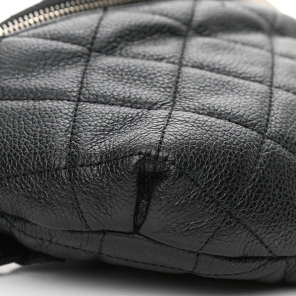 Chanel Grained Calfskin Quilted Waist Belt Bag Black 9 of 10