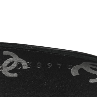 Chanel Printed Lambskin CC Sandals 38 Black 9 of 9