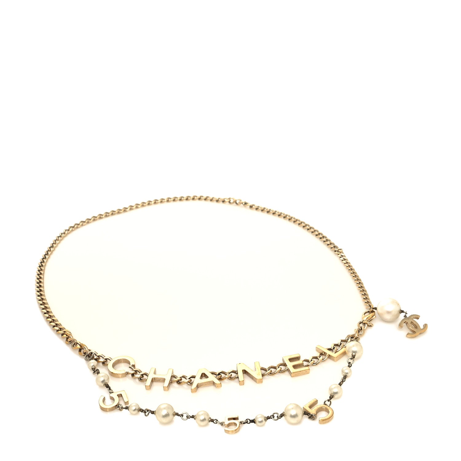 Chanel Pearl N°5 Chain CC Belt Gold 1 of 5