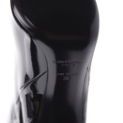 Saint Laurent Patent Over The Knee Boots 38 Black 6 of 7