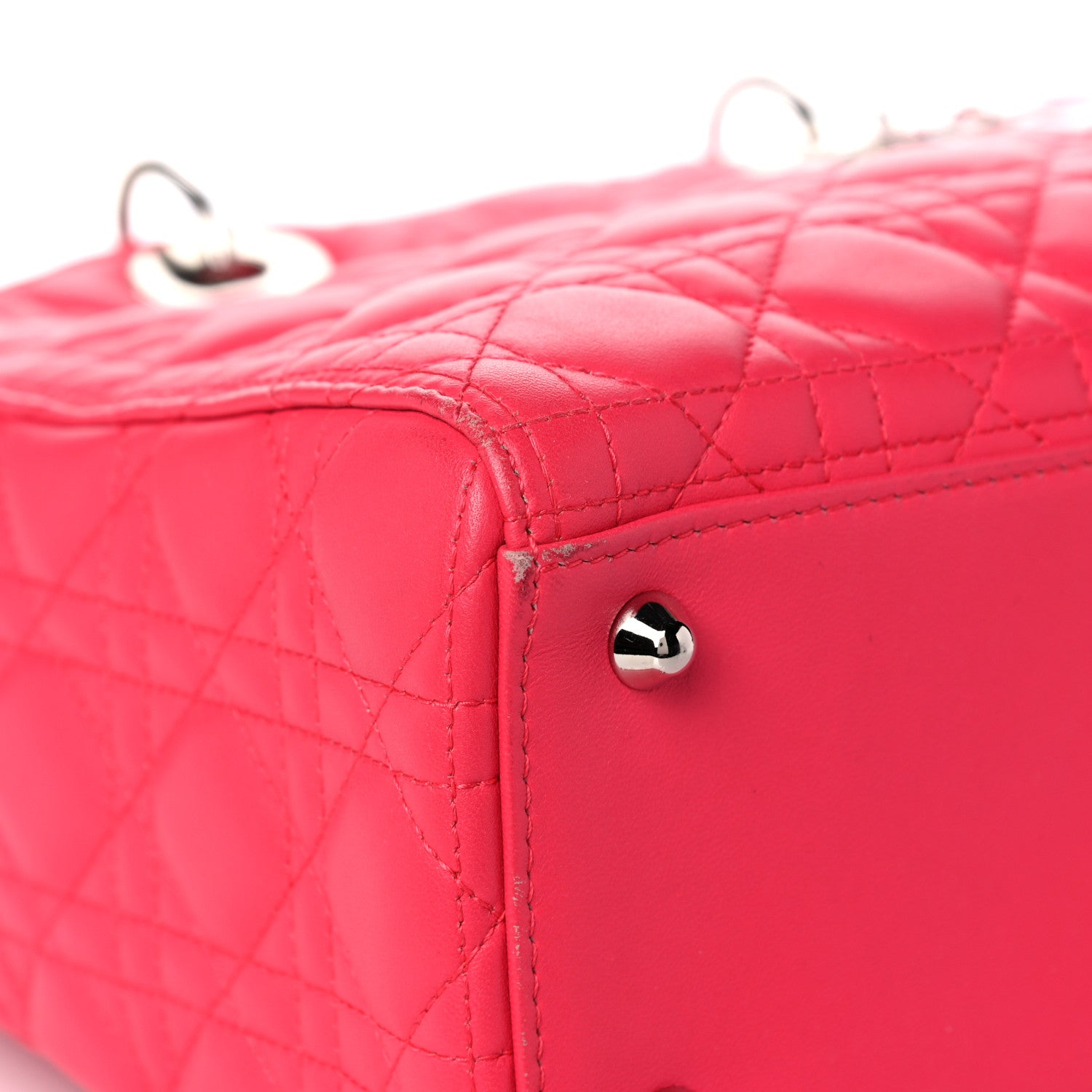 Christian Dior Lambskin Cannage Large Lady Dior Pink 9 of 18