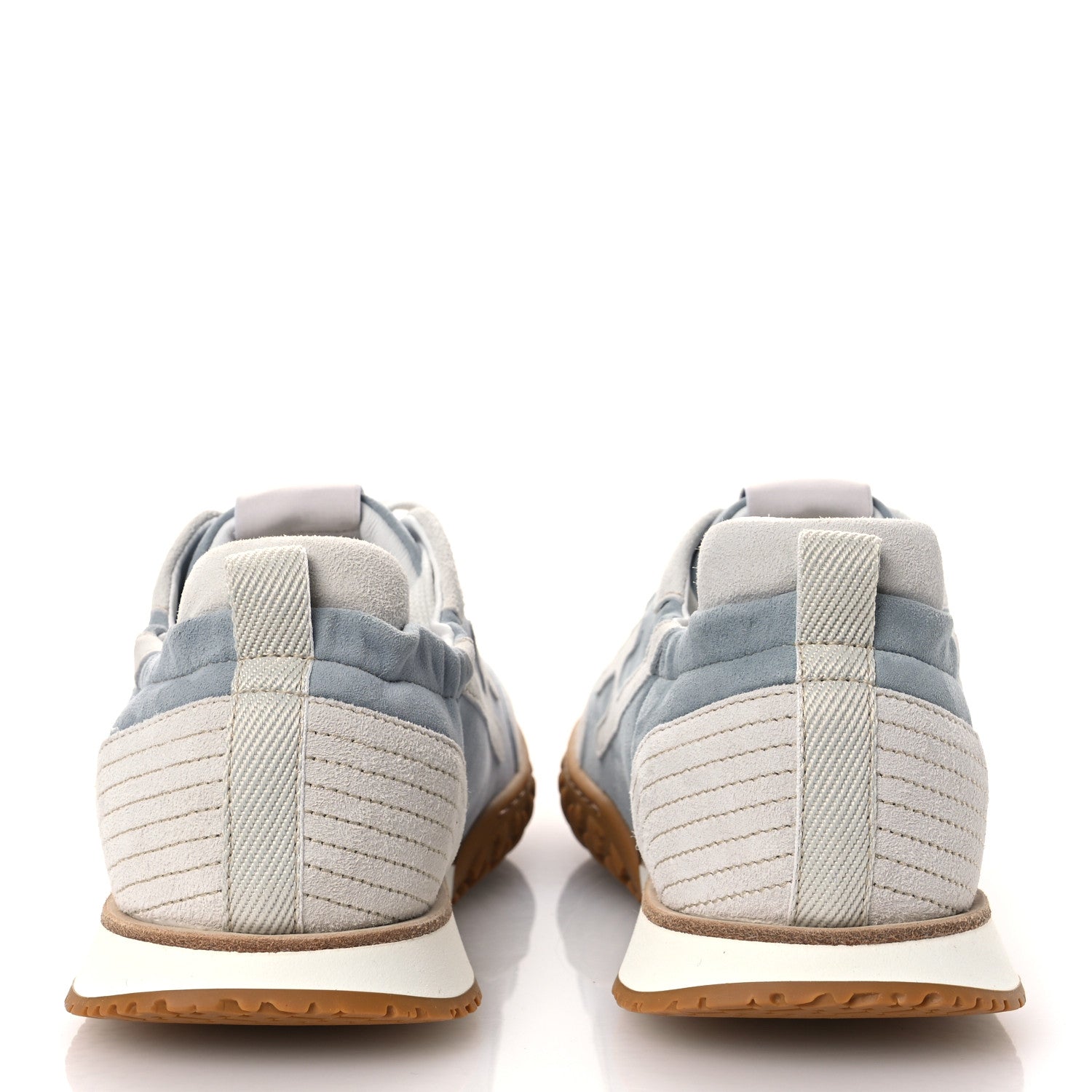 Hermes Suede Goatskin Jet Sneakers 37 Gris Nuage White 6 of 11