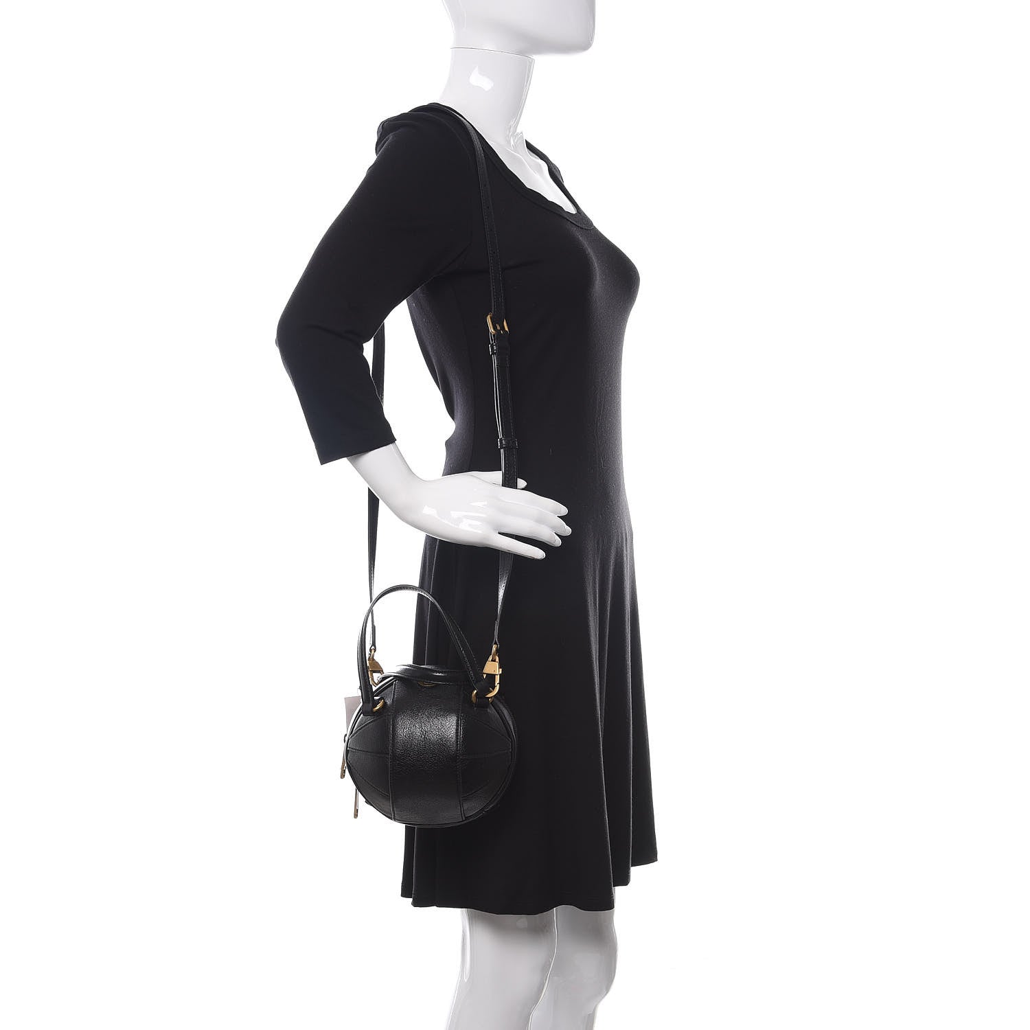 Gucci Piuma Lux Energy Mini Tifosa Basketball Shaped Shoulder Bag Black 2 of 10