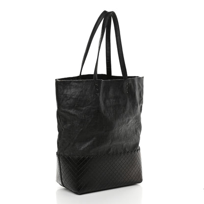 Bottega Veneta Lino Spalmato Light Calf Scolpito Tote Black 3 of 10
